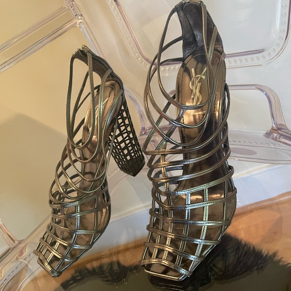 YSL Cagged Heels